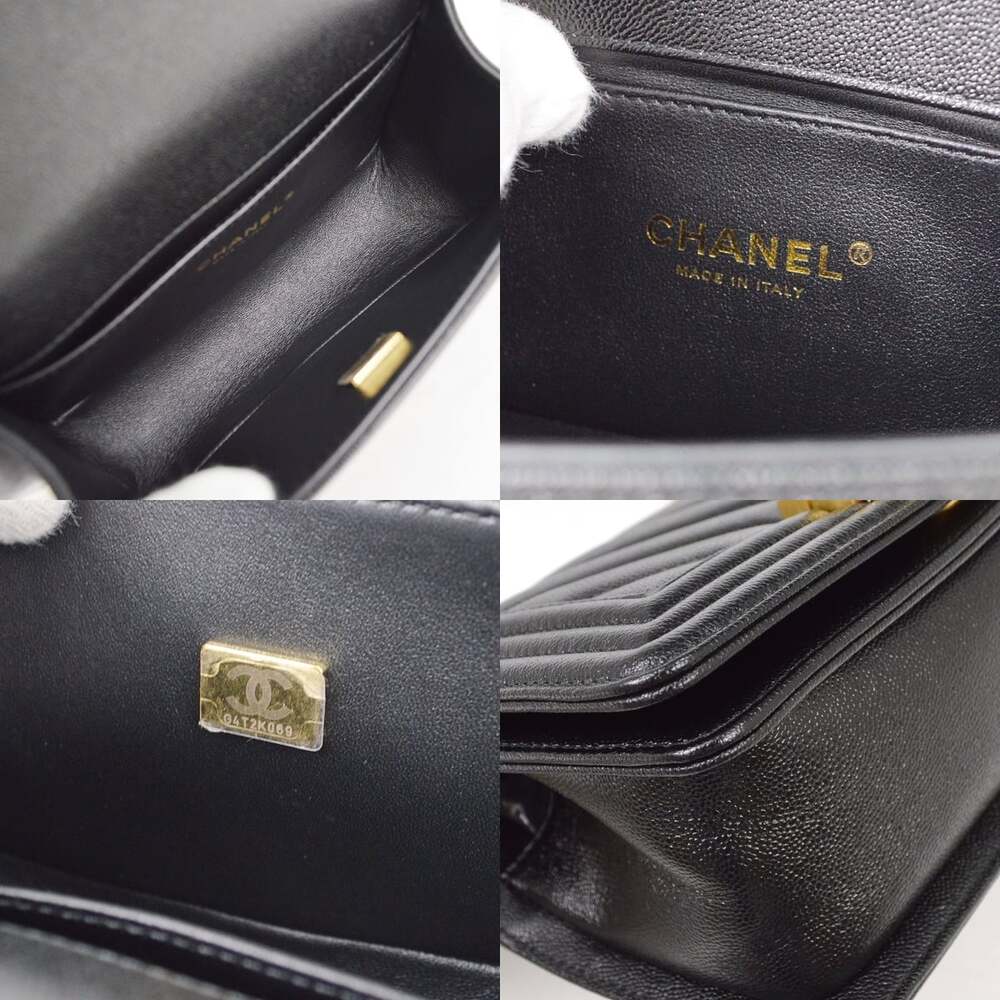 Chanel Chevron Caviar Boy Flap Bag Black - Picture 3 of 3